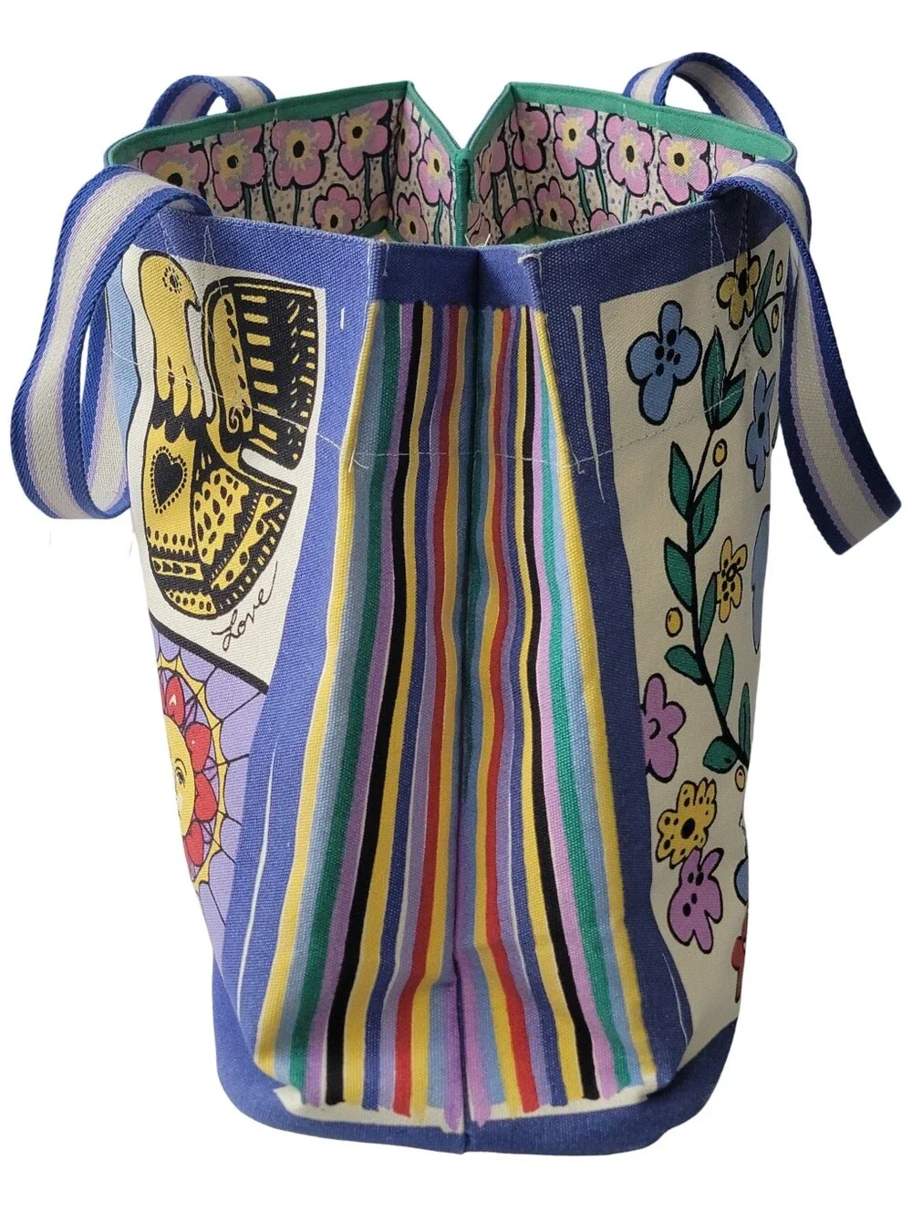 Brighton You Warm My Heart Canvas Tote NWT - Picture 4 of 6